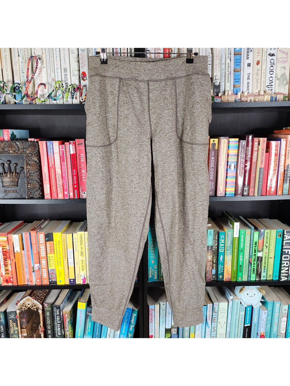 JoyLab Heathered Cropped Jogger Sweatpants Taupe Women's Medium